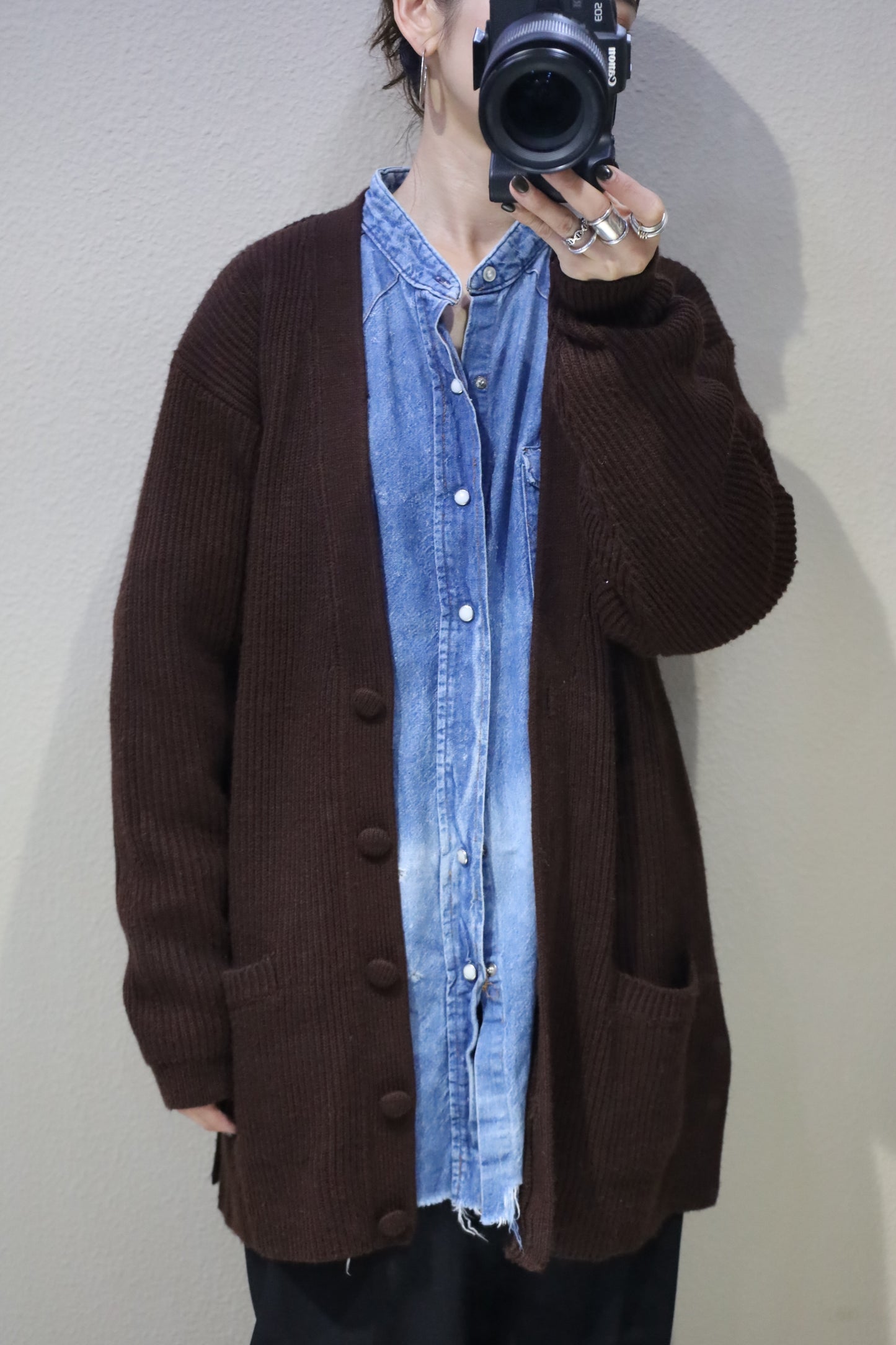 A1004 / early2000's BASIC EDITIONS Acryl cardigan