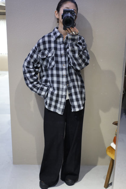 758 / 1990's Williams Bay heavy nel check shirt