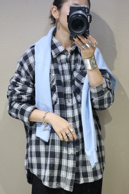 758 / 1990's Williams Bay heavy nel check shirt