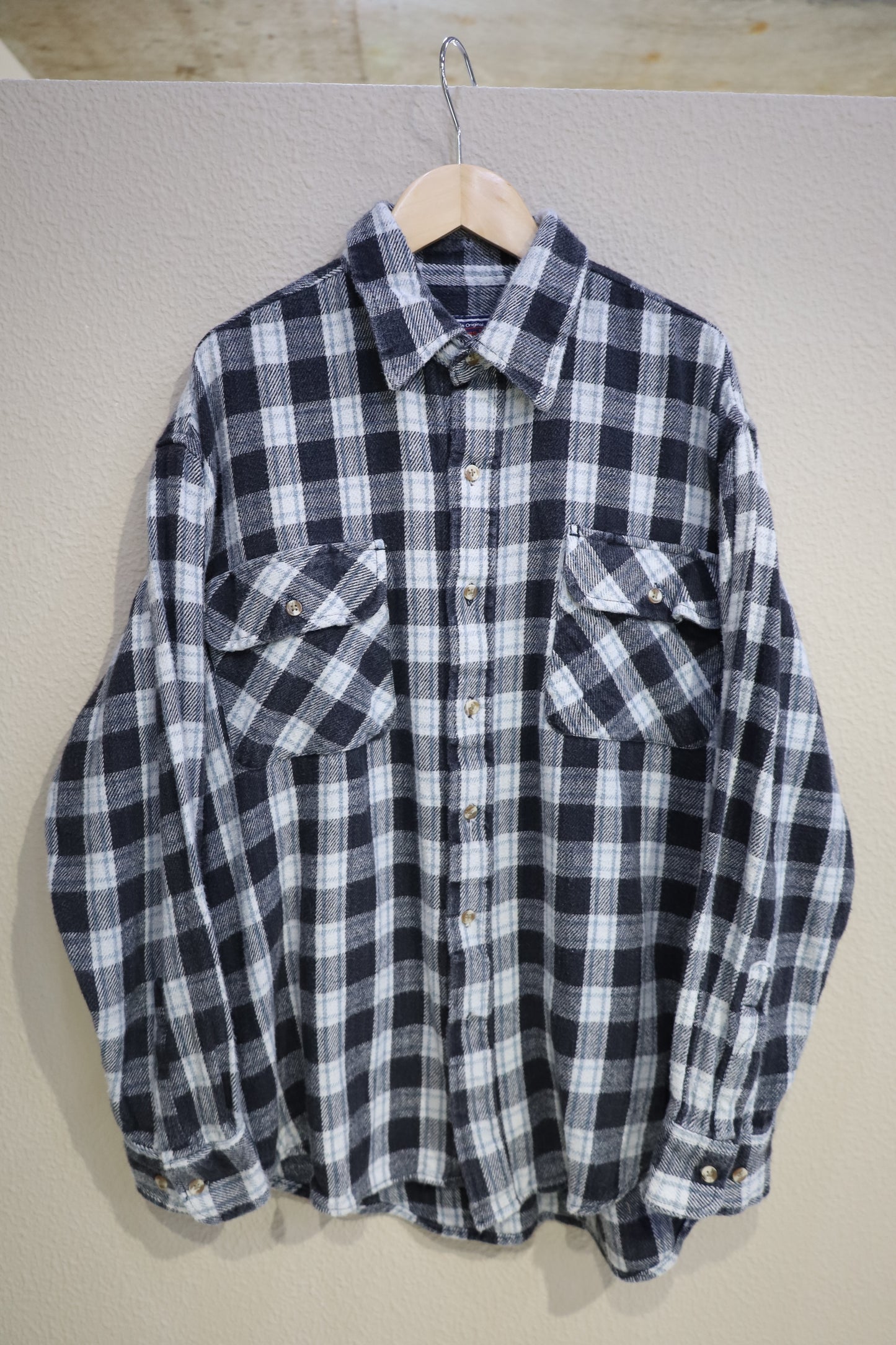 758 / 1990's Williams Bay heavy nel check shirt
