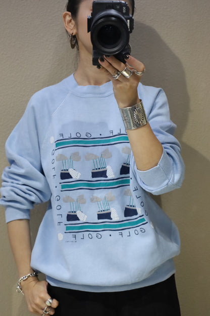 B1014 / 1980-90's UNKNOWN print sweat