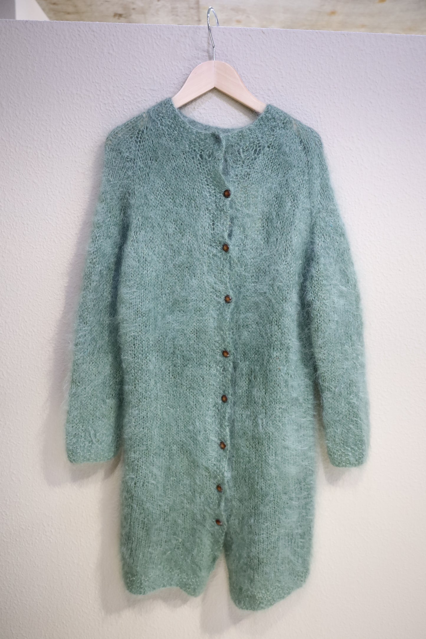 A1003 / UNKNOWN mohair fabric long cardigan