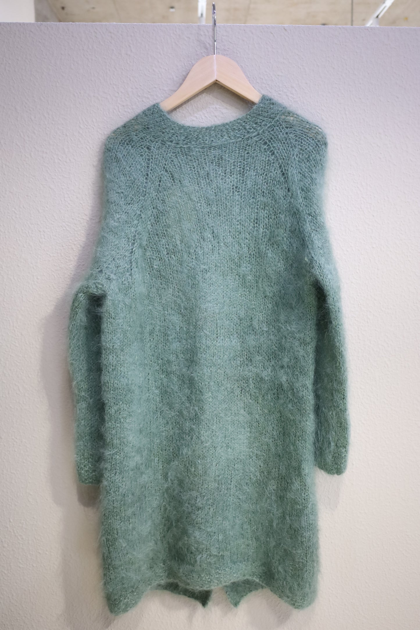 A1003 / UNKNOWN mohair fabric long cardigan