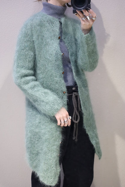 A1003 / UNKNOWN mohair fabric long cardigan