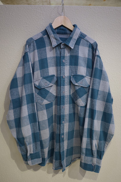 755 / 1990's UNKNOWN block check shirt