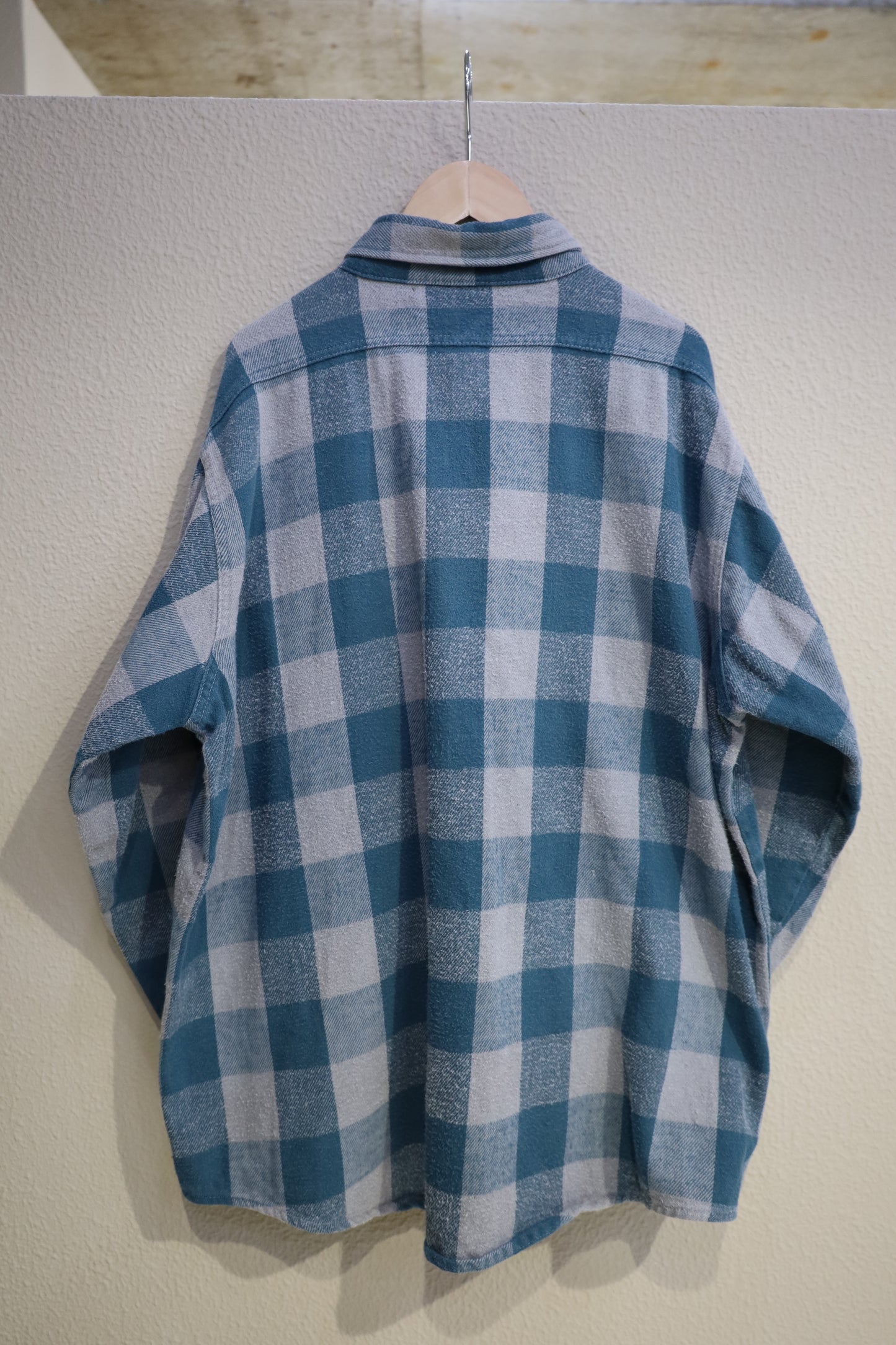 755 / 1990's UNKNOWN block check shirt