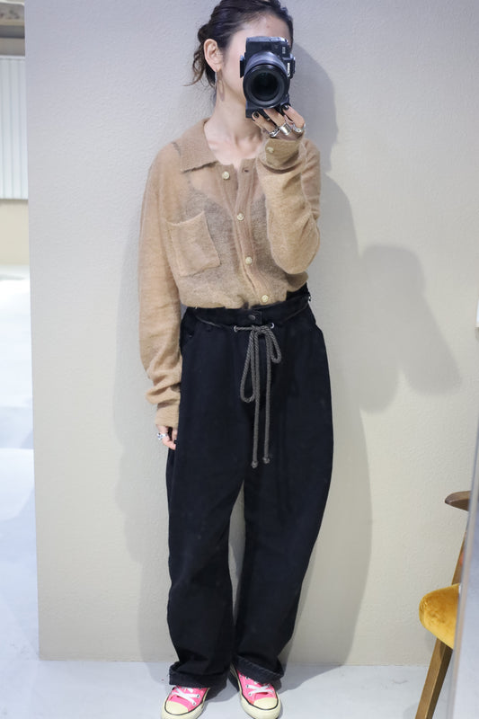 HOWIE polo knit cardigan (beige)