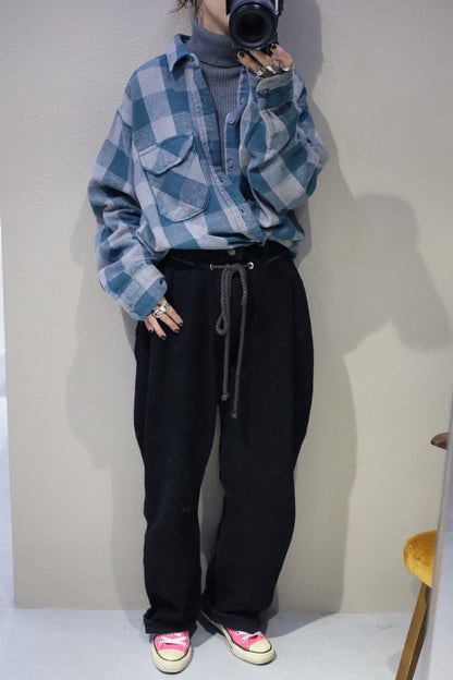 755 / 1990's UNKNOWN block check shirt