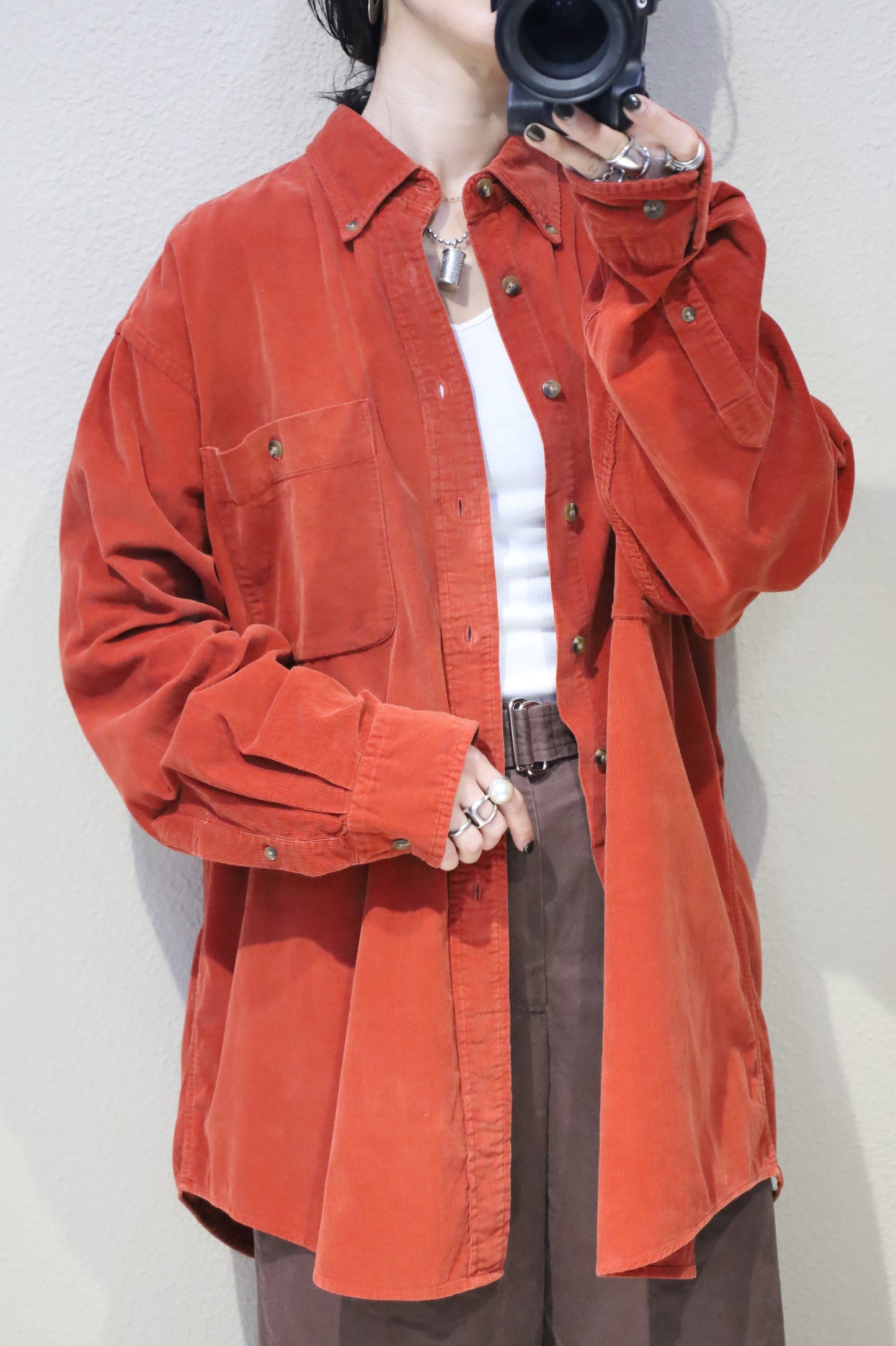 579 / 1990's LAND'S END corduroy shirt