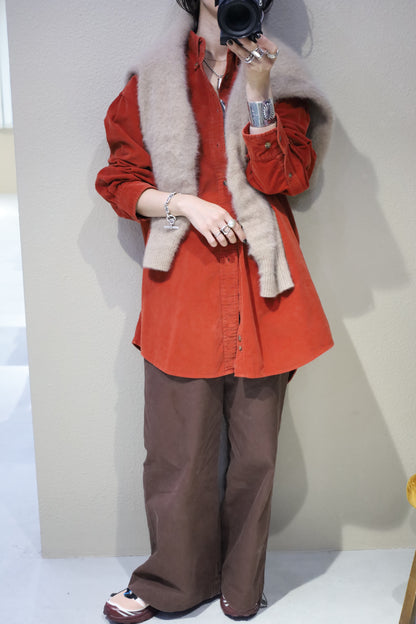 579 / 1990's LAND'S END corduroy shirt