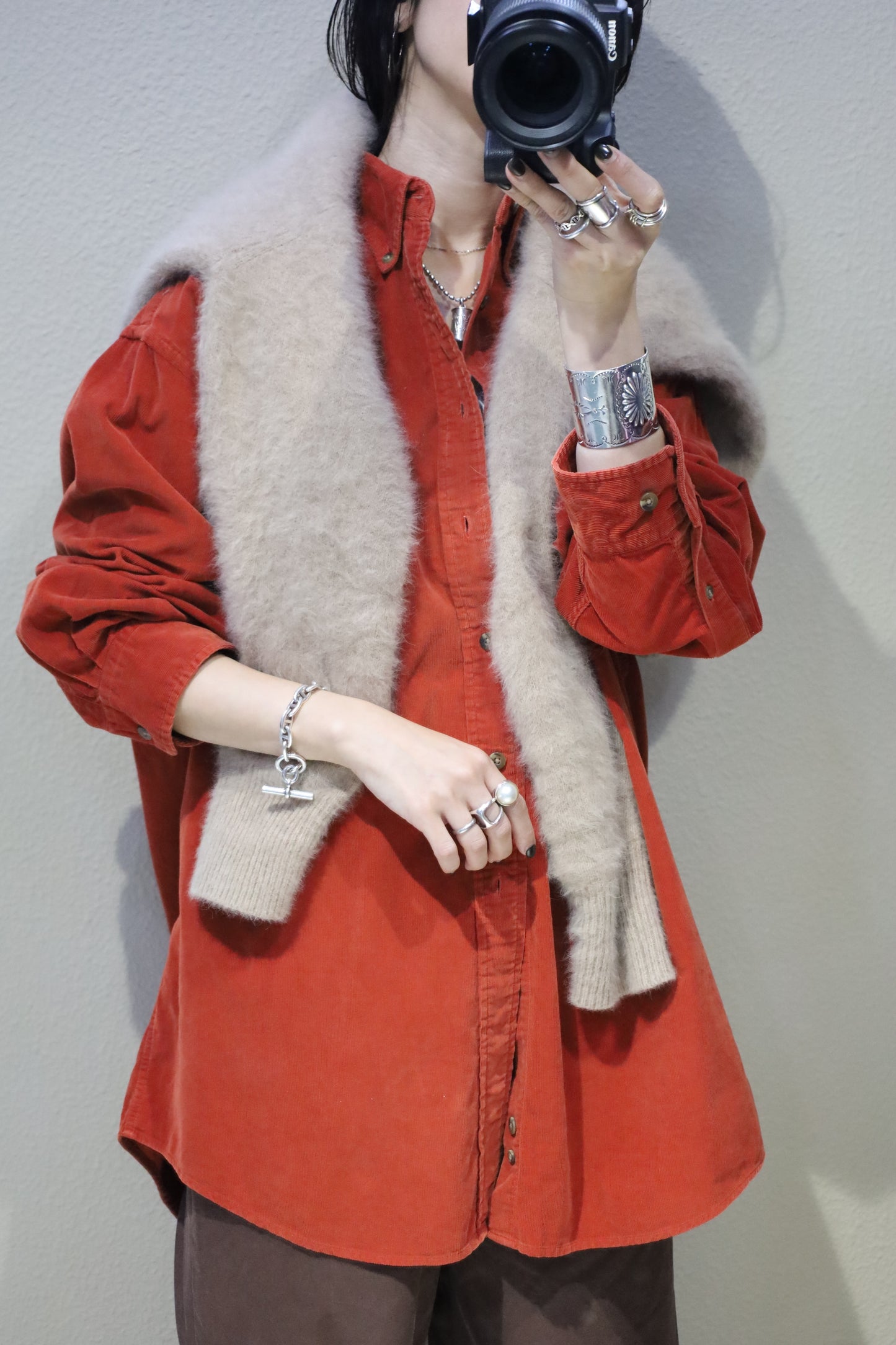 579 / 1990's LAND'S END corduroy shirt