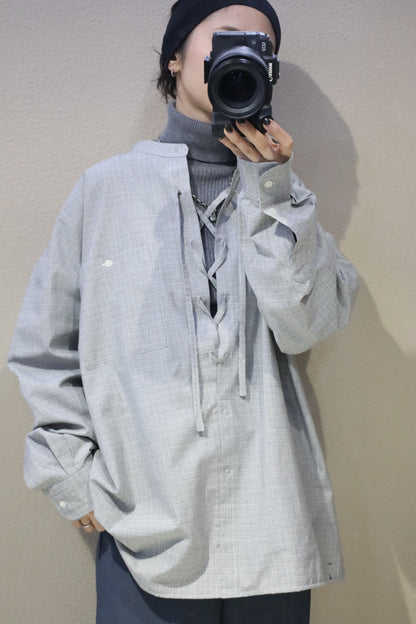 681 / early 2000's MONTE CARLO remake laceup Shirt