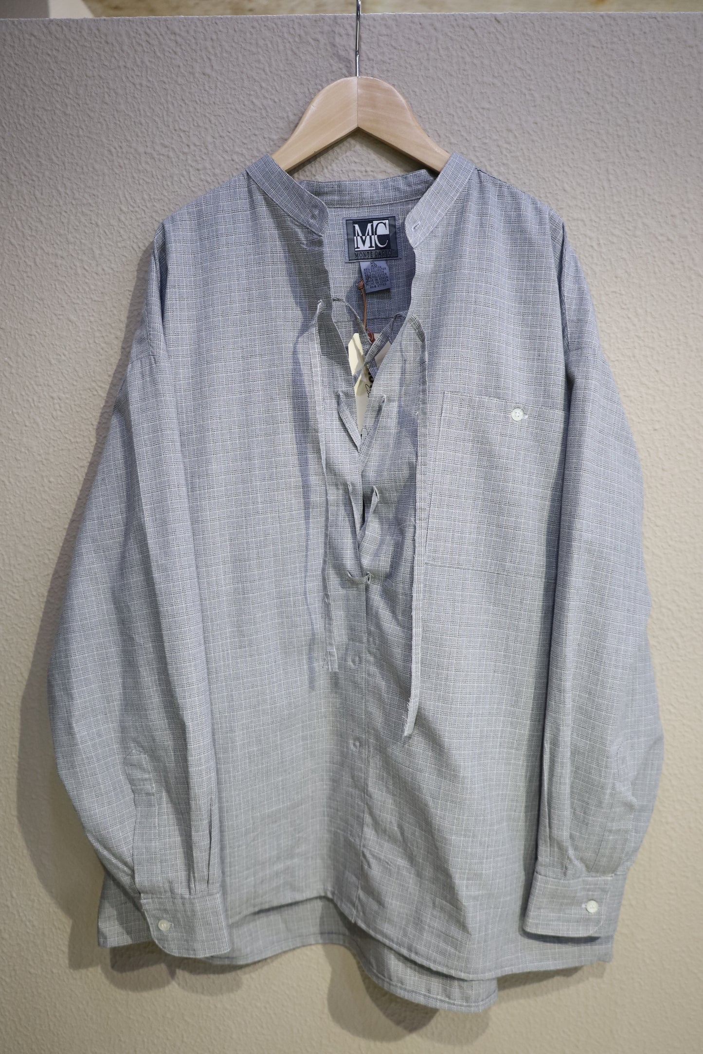 681 / early 2000's MONTE CARLO remake laceup Shirt
