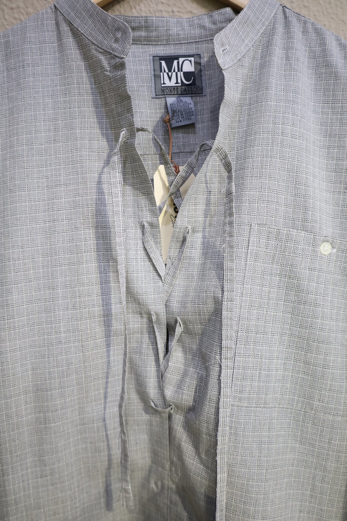 681 / early 2000's MONTE CARLO remake laceup Shirt