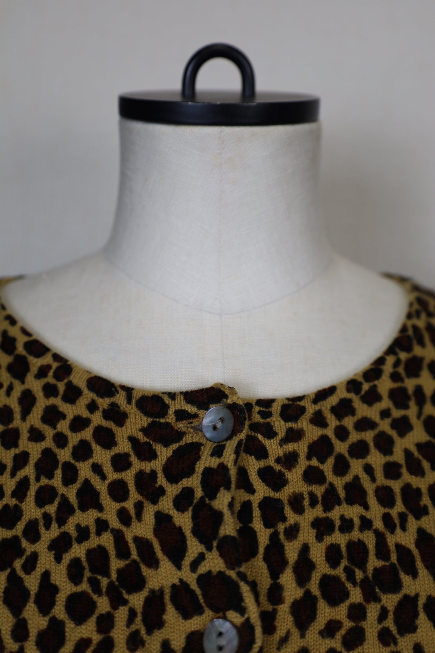 A427 / SML Design Leopard pattern Crewneck Cardigan