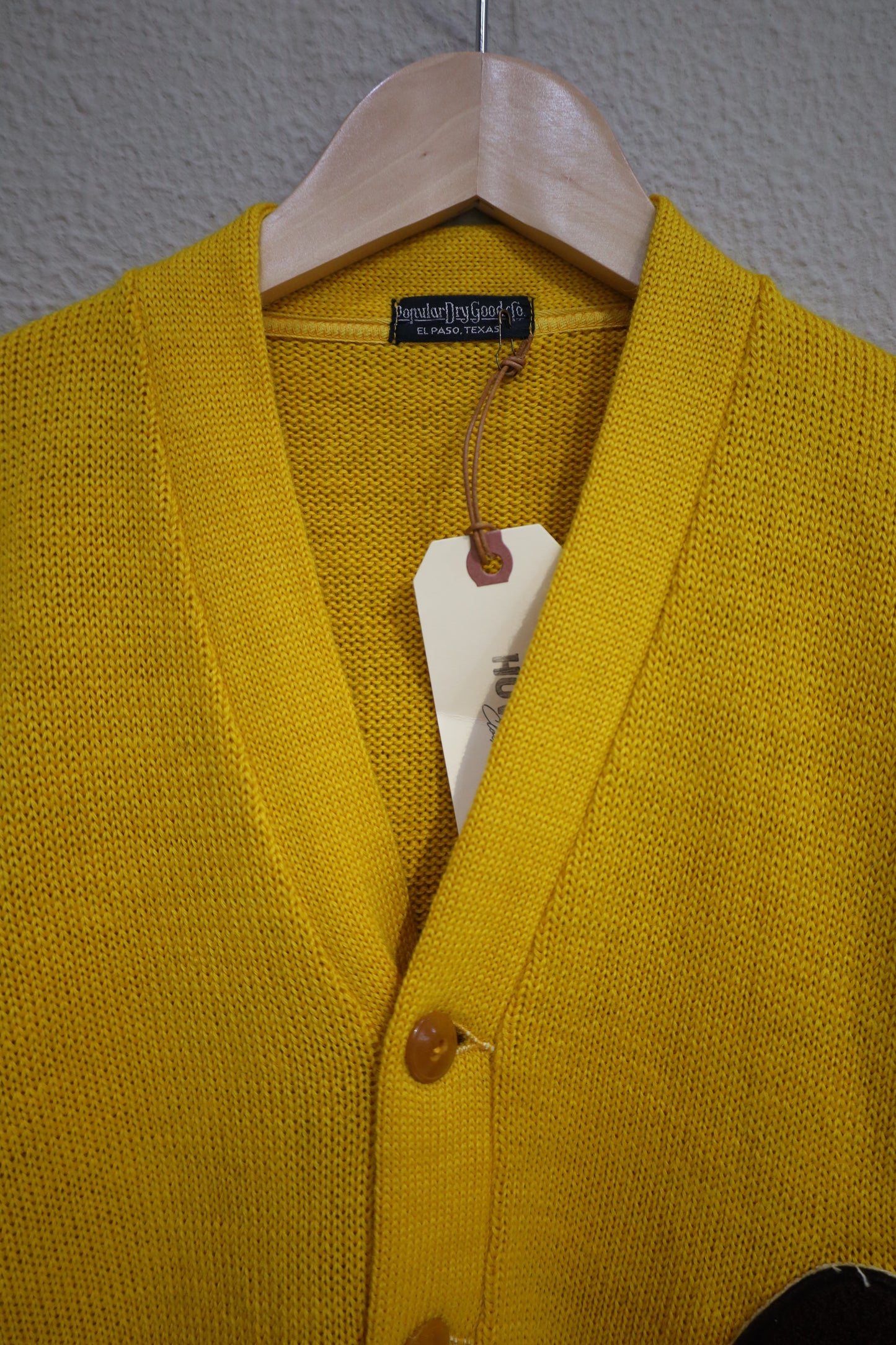 A1006 / 1950's Popular Day Goods co lettered cardigan