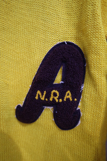 A1006 / 1950's Popular Day Goods co lettered cardigan