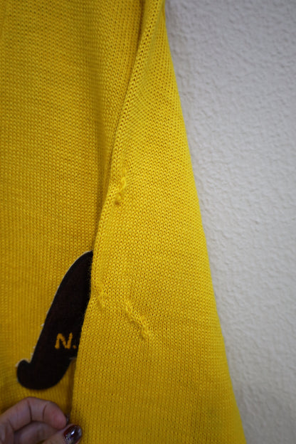 A1006 / 1950's Popular Day Goods co lettered cardigan