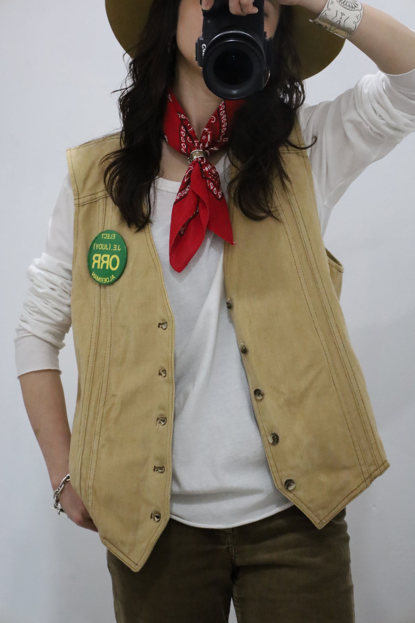 A539 / 1970's Lee Moleskin fabric work vest