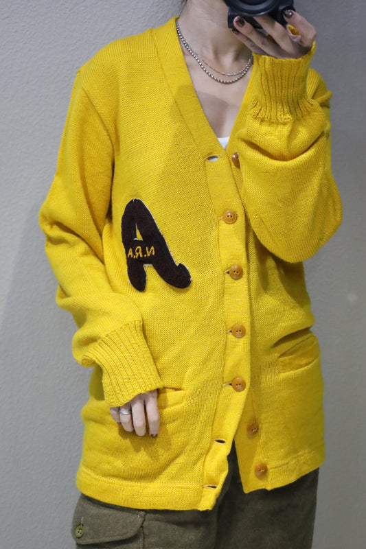 A1006 / 1950's Popular Day Goods co lettered cardigan