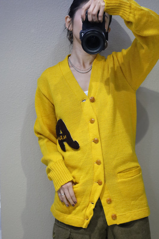 A1006 / 1950's Popular Day Goods co lettered cardigan