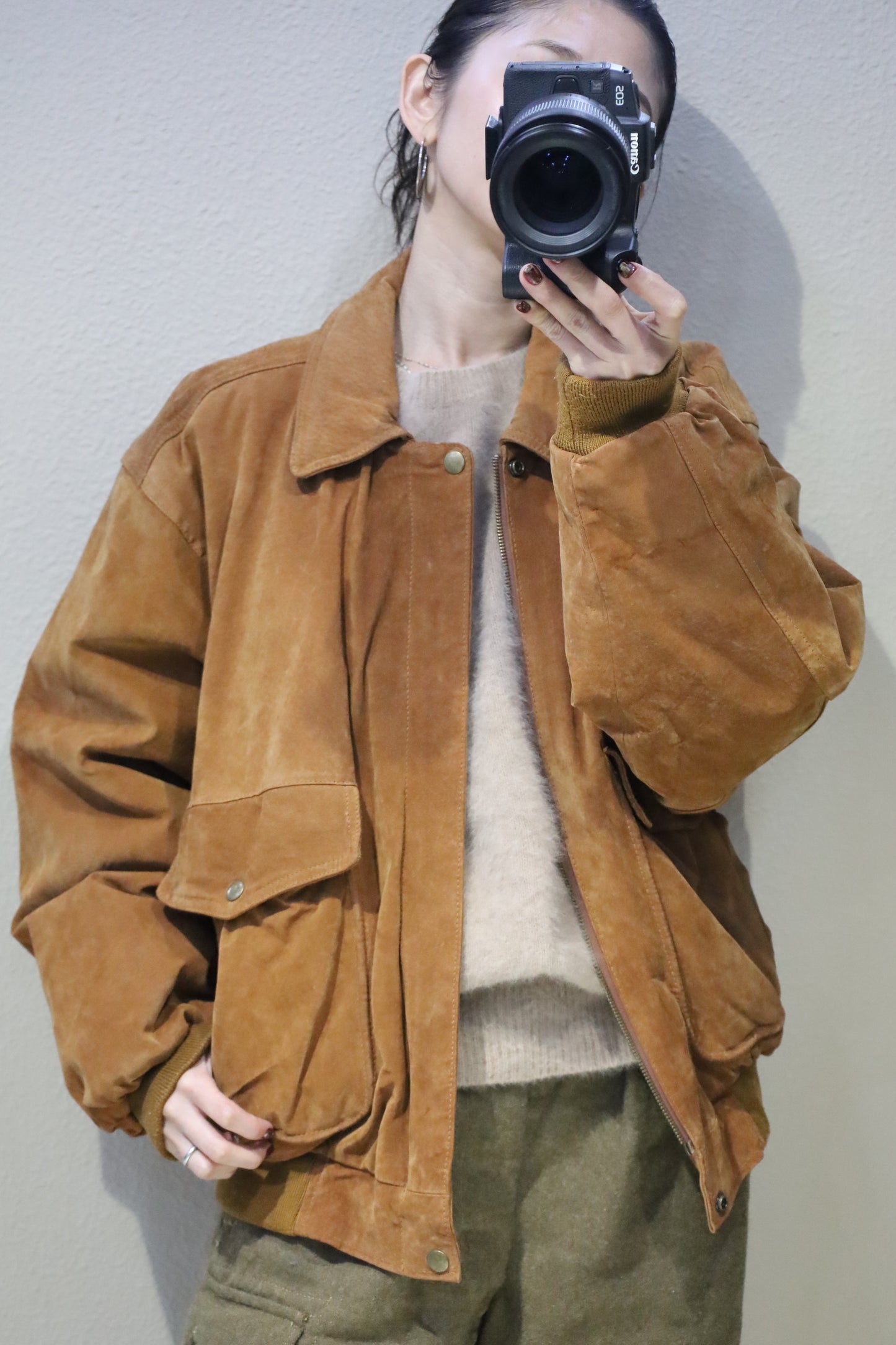 Z367 /  1990's Outside sports Activities leather  jacket