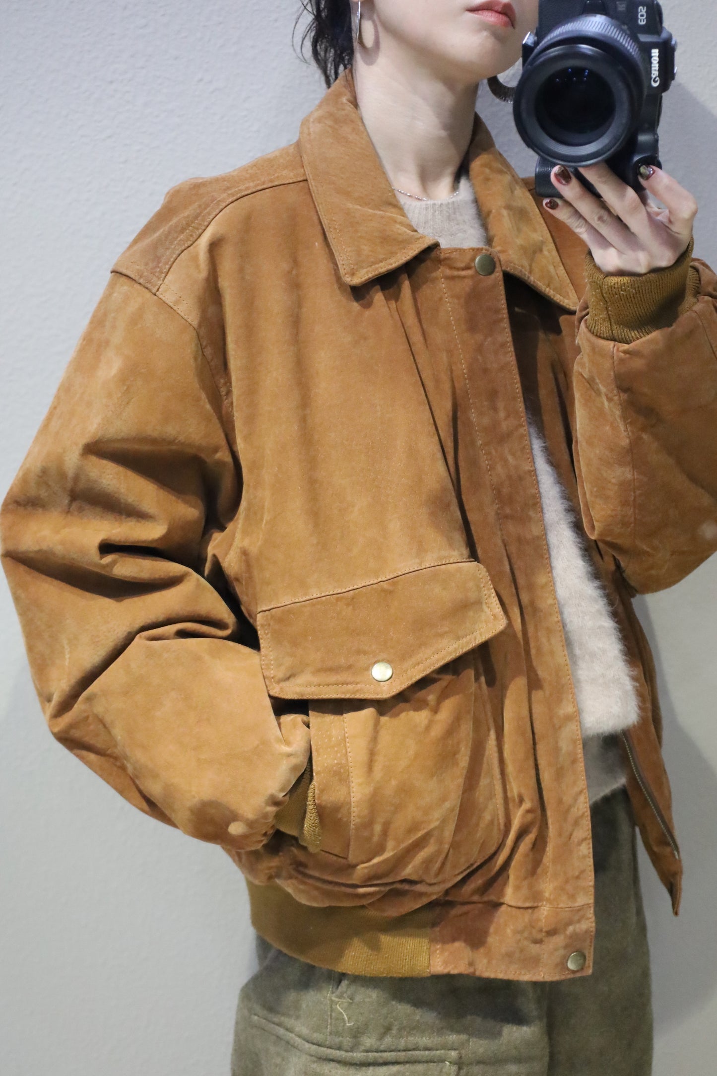 Z367 /  1990's Outside sports Activities leather  jacket