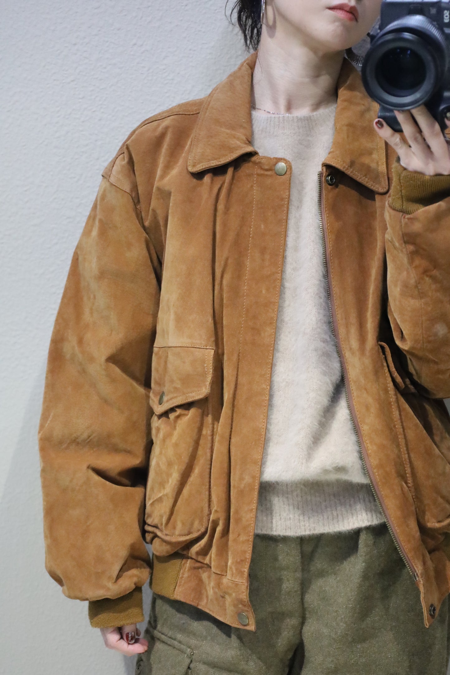 Z367 /  1990's Outside sports Activities leather  jacket