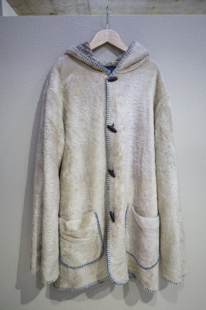 F46 / 1980's OLD UNKNOWN Reversible Fooded Coat
