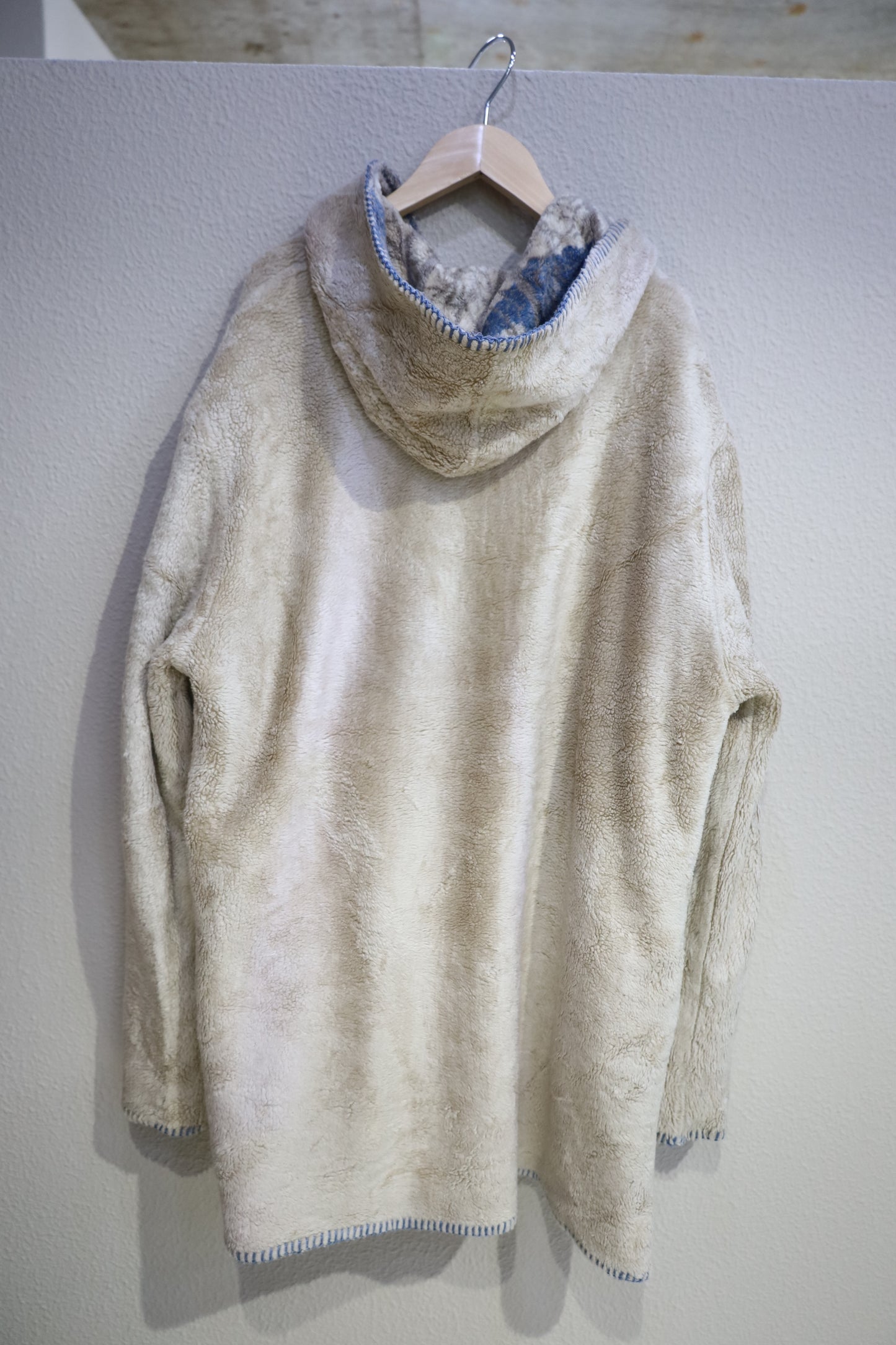 F46 / 1980's OLD UNKNOWN Reversible Fooded Coat