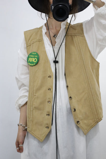 A539 / 1970's Lee Moleskin fabric work vest