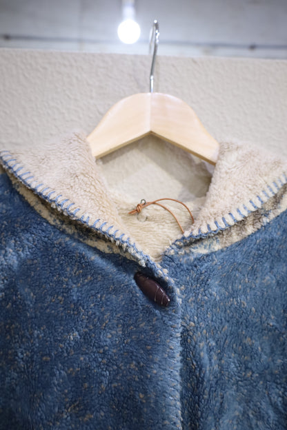 F46 / 1980's OLD UNKNOWN Reversible Fooded Coat