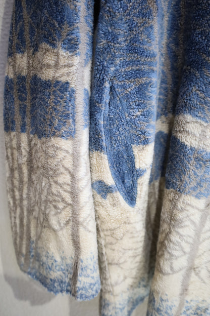 F46 / 1980's OLD UNKNOWN Reversible Fooded Coat