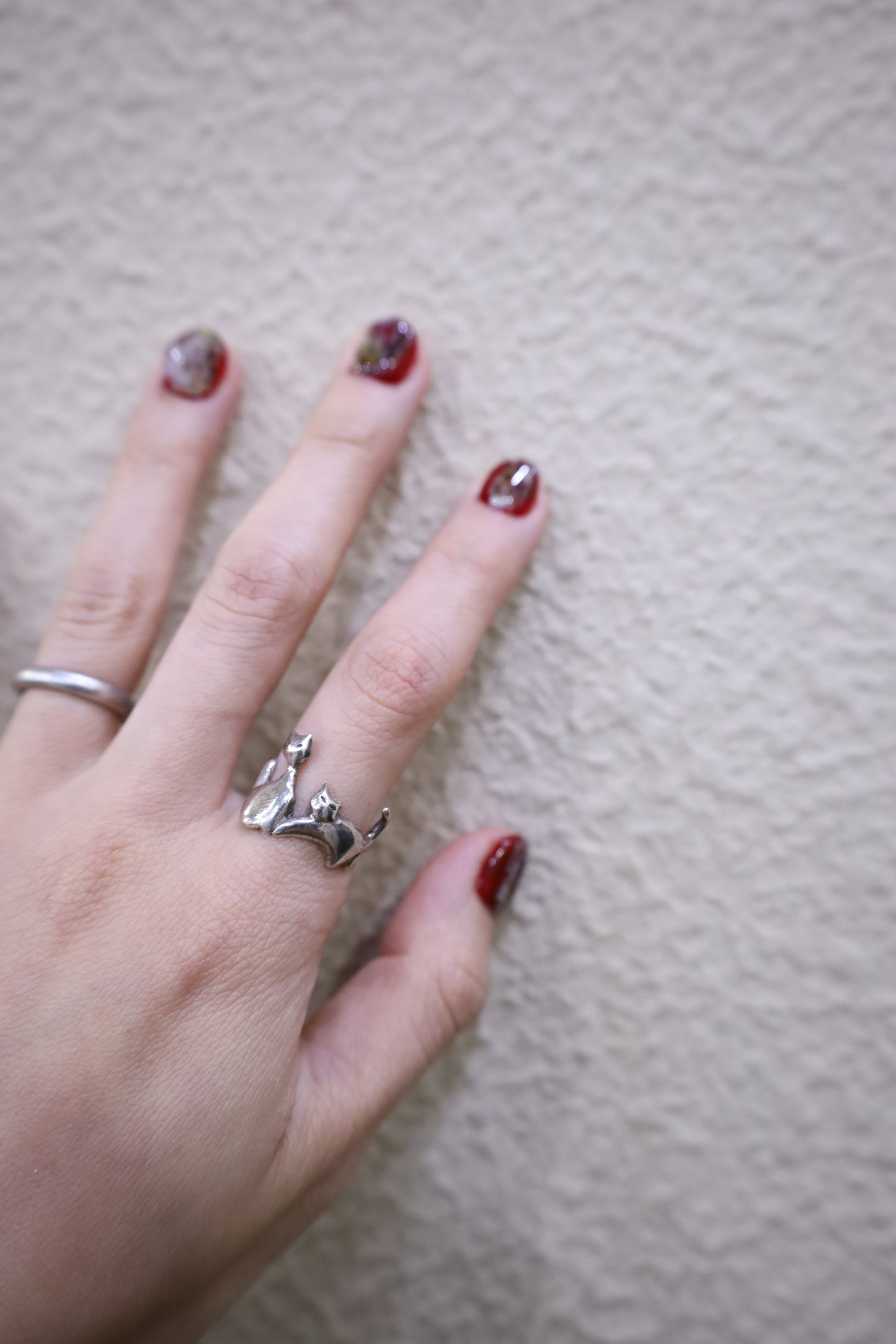34 / silver cat ring