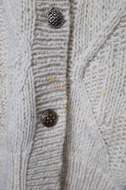 E4 / 1980's Handicraft cable cardigan