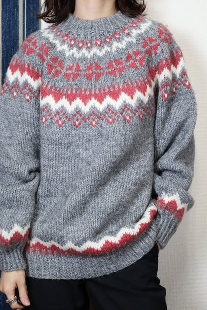 38 / 1970-80's OLD Nordic Pattern Knit Wear