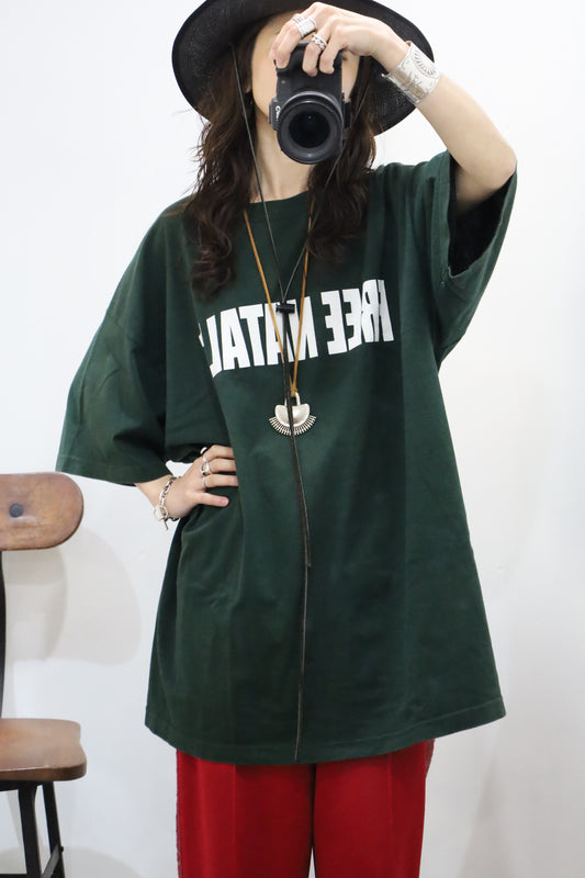 Z625 / 1990's OLD giant Print Tee FREE NATALIE