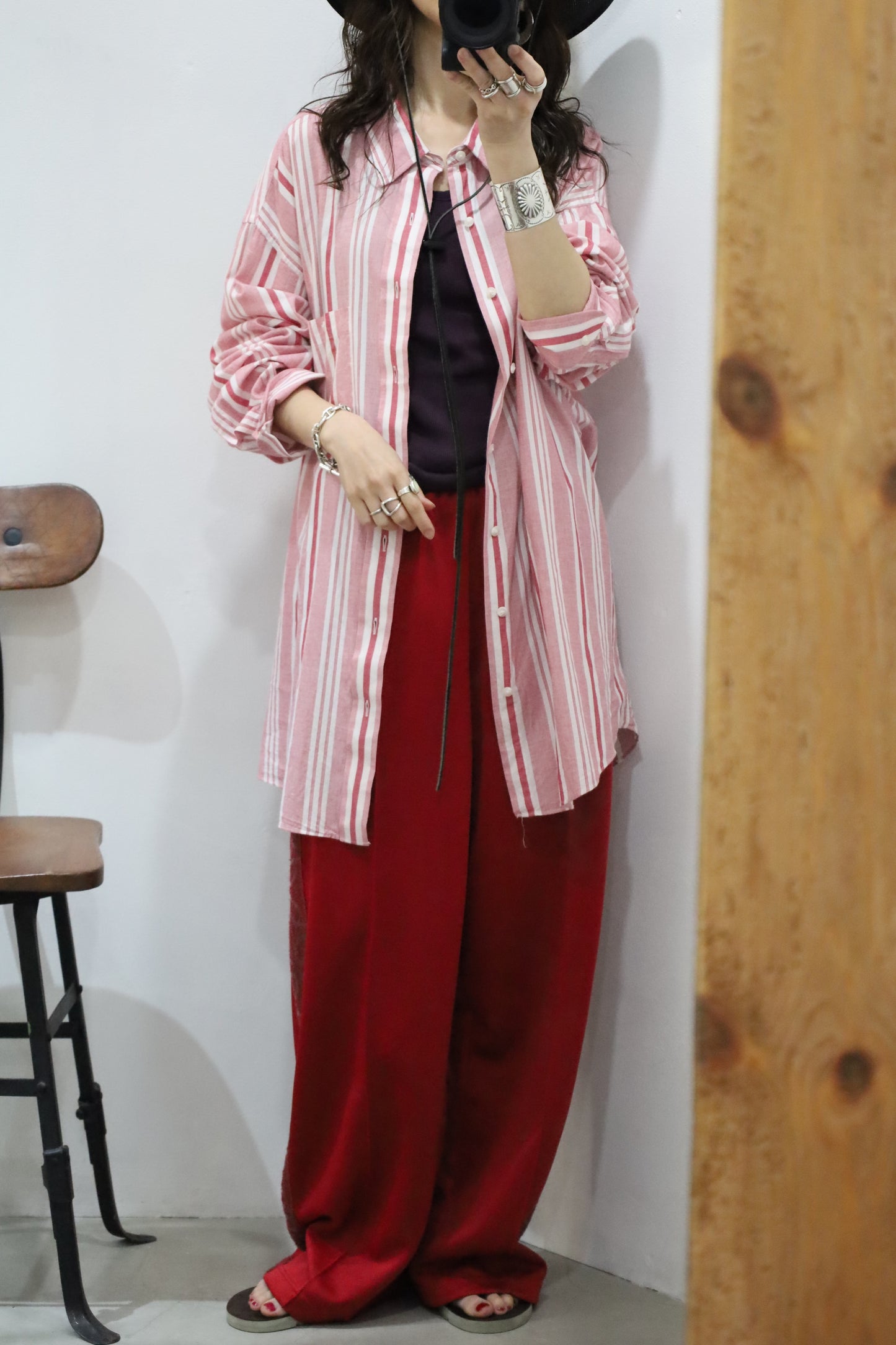 B737 / 1980's THE FOX COLLECTIONS stripe shirt