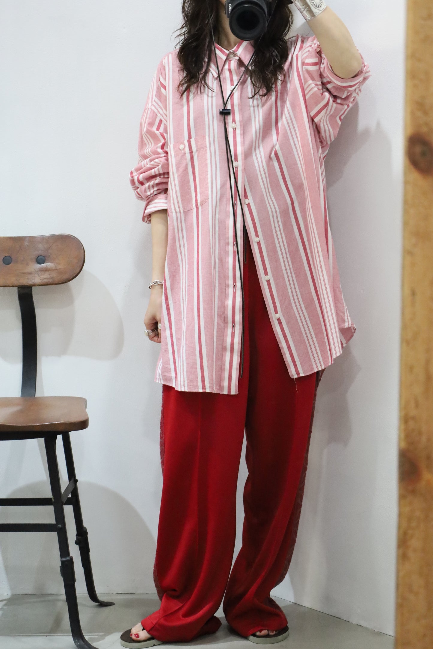 B737 / 1980's THE FOX COLLECTIONS stripe shirt