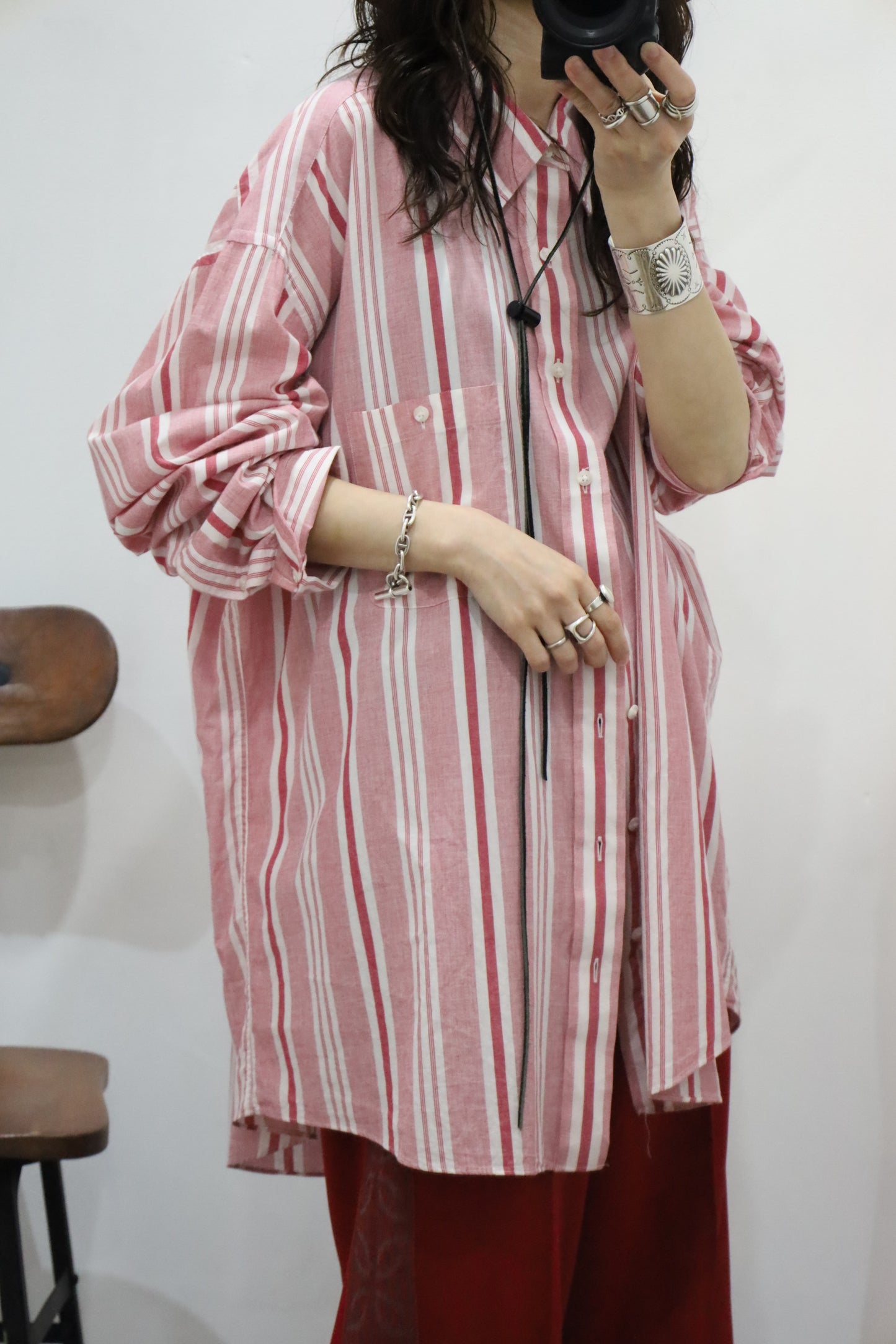 B737 / 1980's THE FOX COLLECTIONS stripe shirt