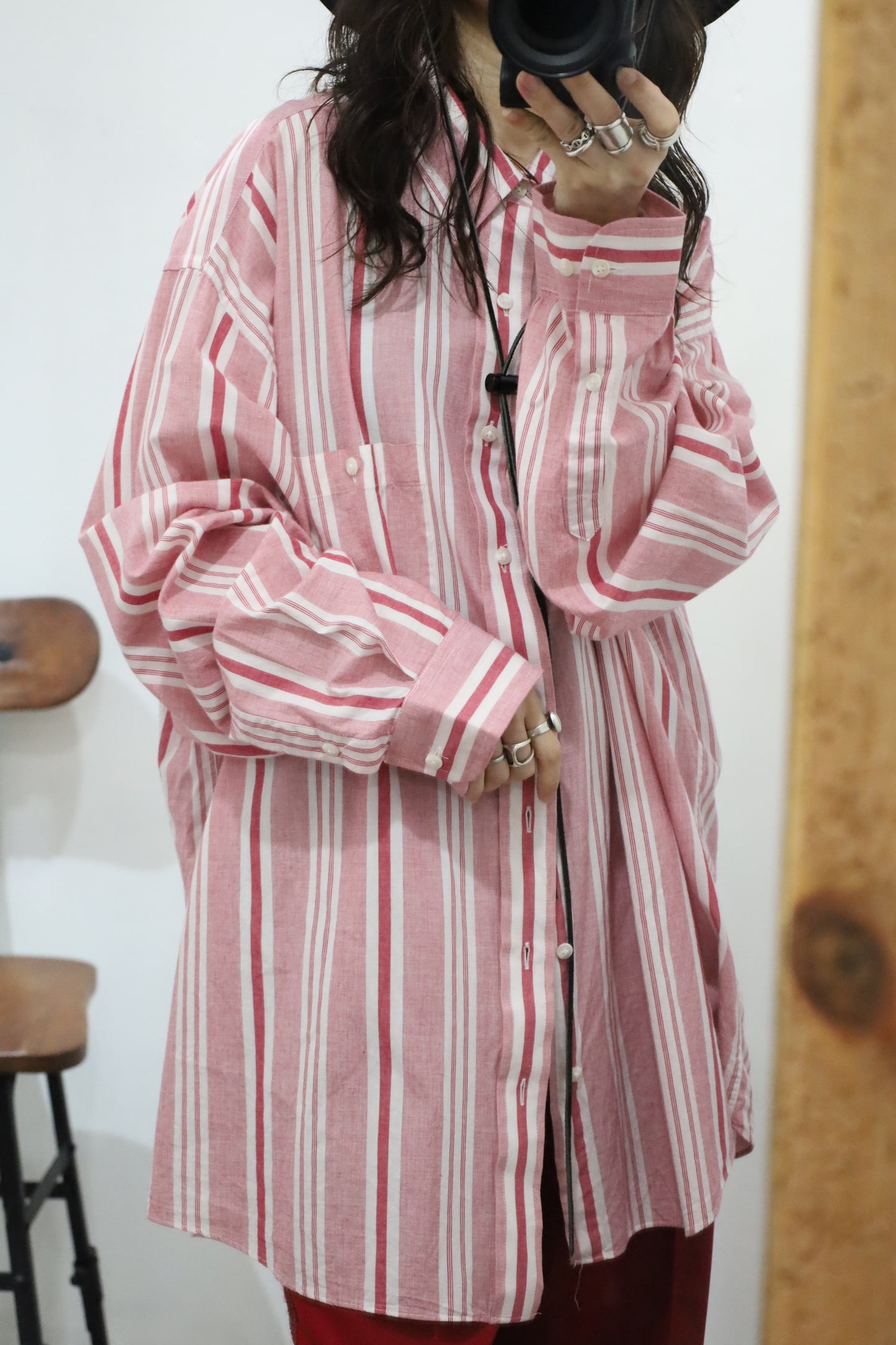B737 / 1980's THE FOX COLLECTIONS stripe shirt