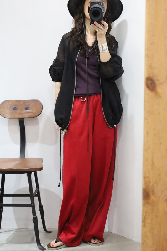 HOWIE Sheer Blouson (black)