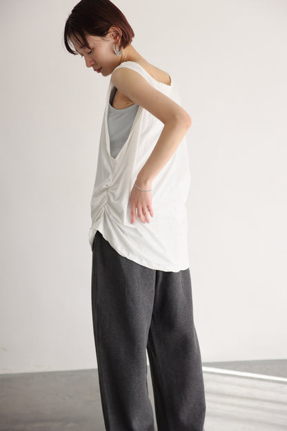 2WAY Shirring Tank (white)