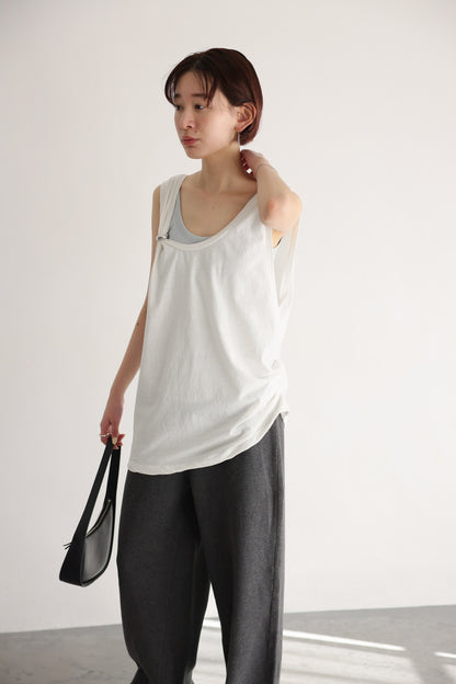 2WAY Shirring Tank (white)